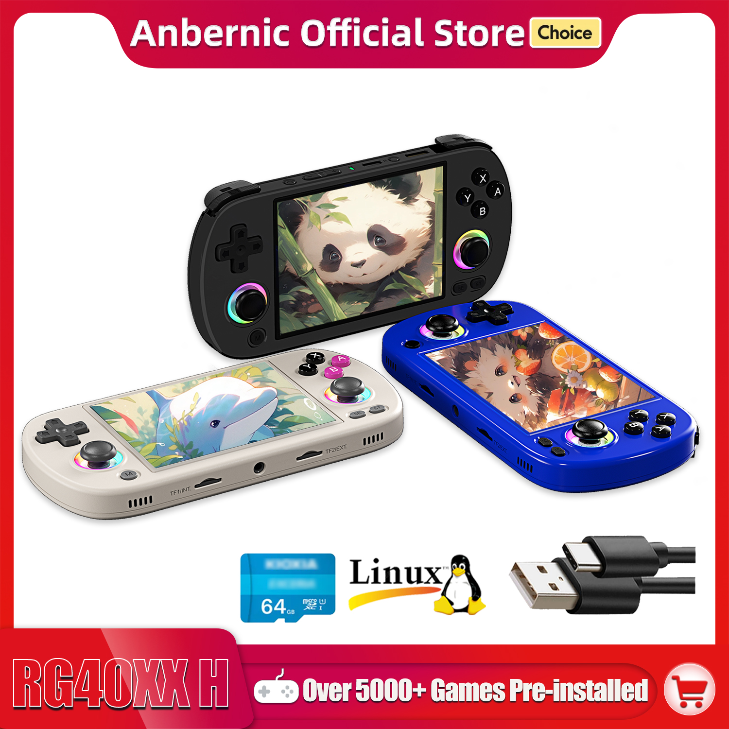 Retro Gaming Emulator - ANBERNIC RG40XX H Handheld Game Console