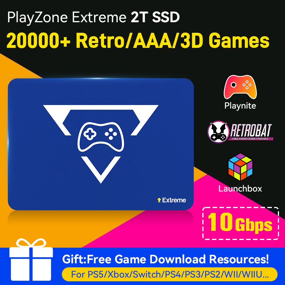 Retro Gaming Emulator - 2TB Gaming Emulation Hard Drive With