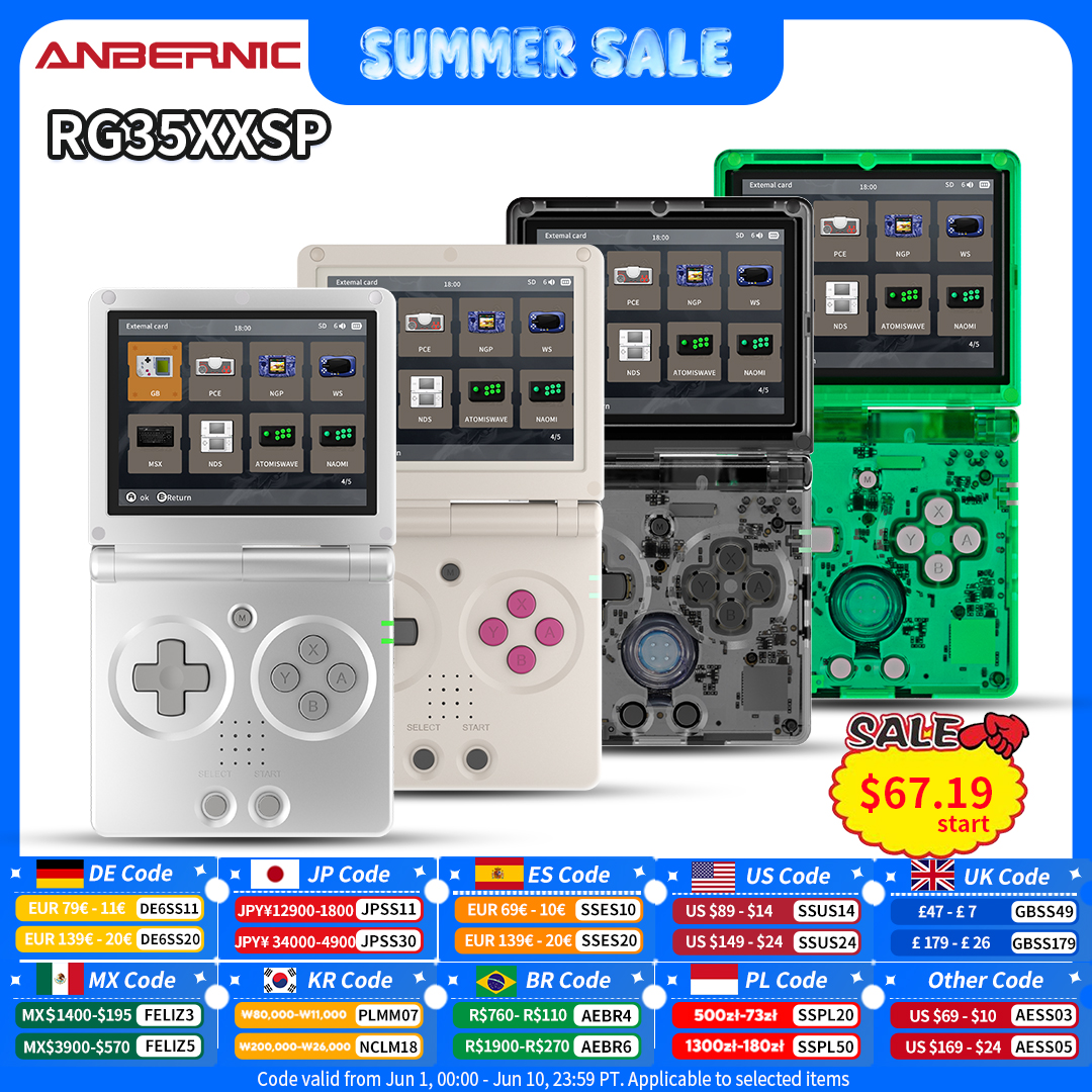Retro Gaming Emulator - Anbernic RG35XXSP Retro Flip Handheld Game