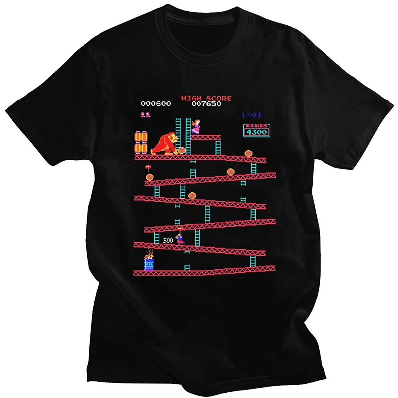 Retro Gaming Style - Funny Donkey Kong T Shirt Men