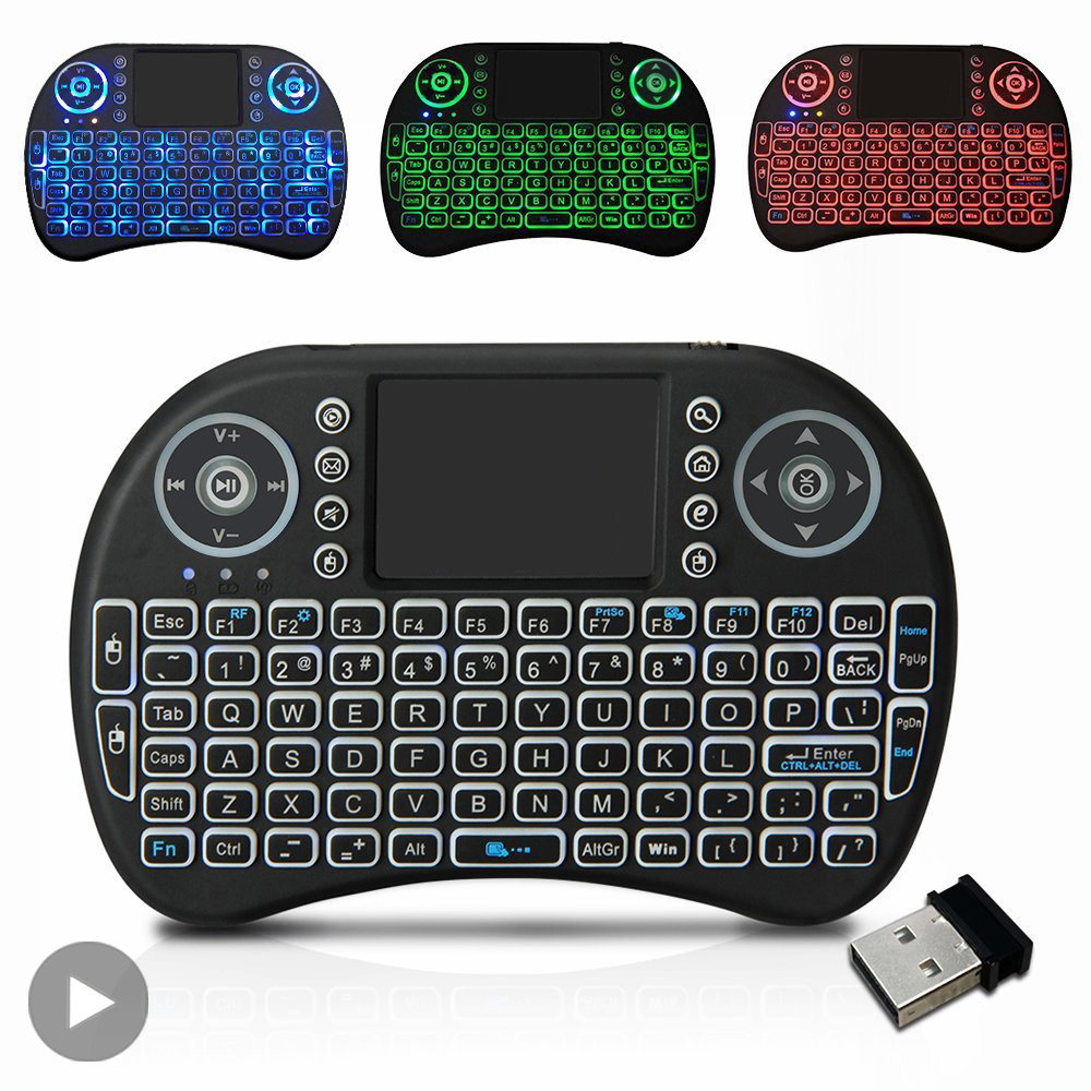 Retro Gaming Mini Pc - Backlit Mini Wireless Keyboard Spanish French