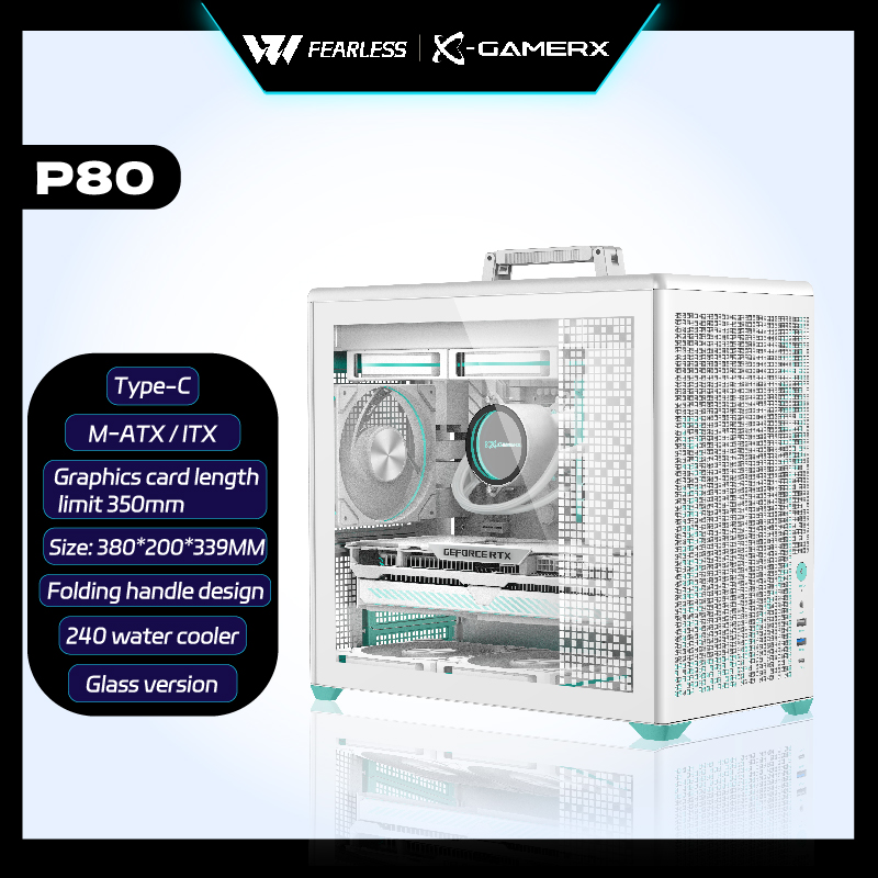 Power Train X-GAMERX P80 Side  - Retro Gaming Case review and price