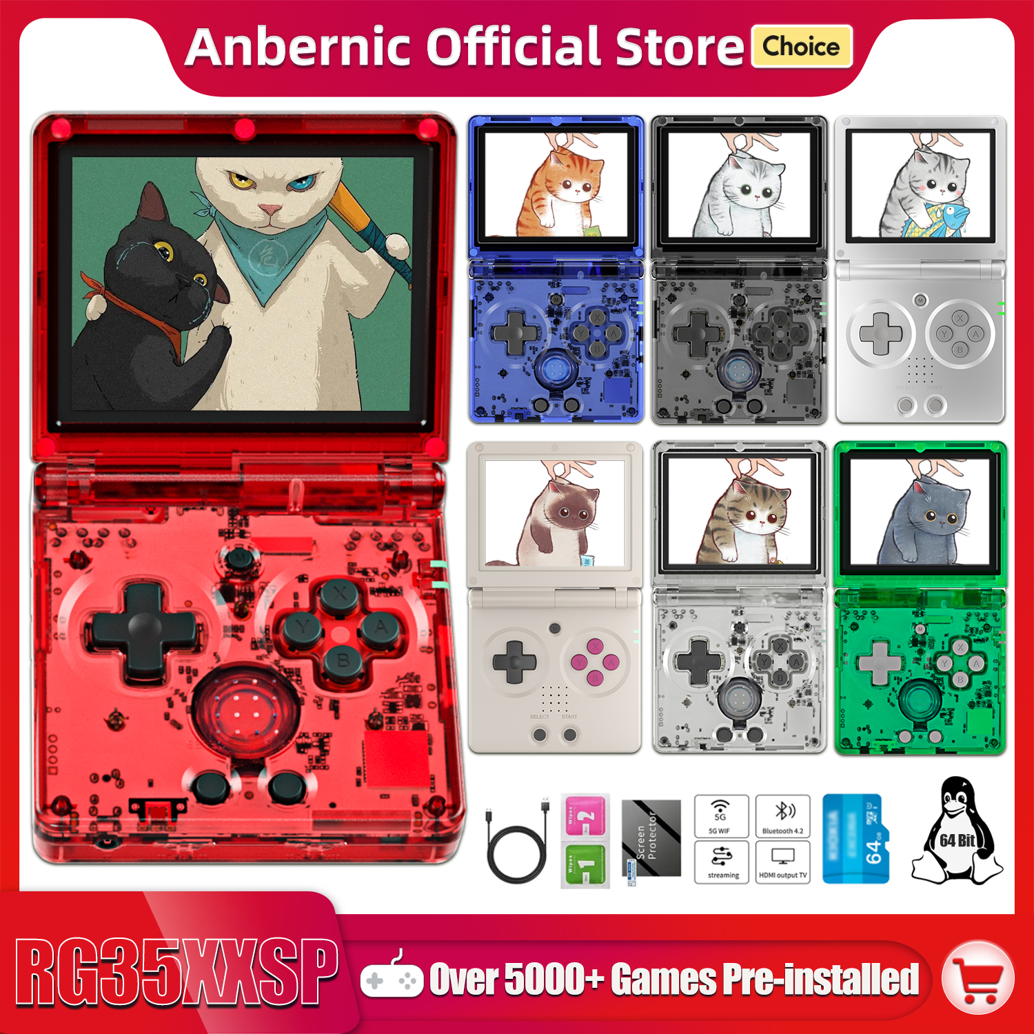 Anbernic NEW RG35XXSP Flip Han - Retro Gaming Emulator review and price