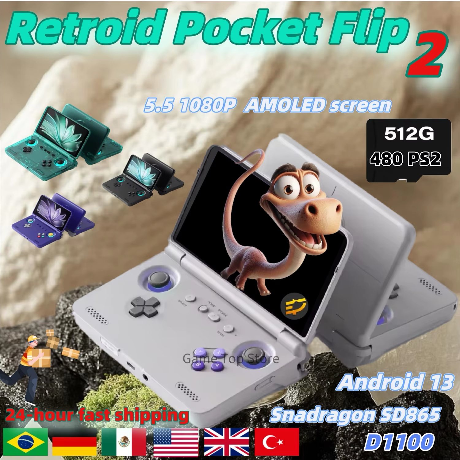 Retroid Pocket Flip 2 Handheld - Retro Gaming Android review and price