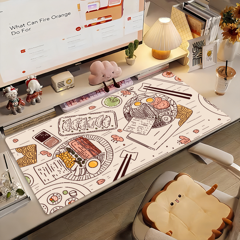 Retro Japanese Ramen Mouse Pad - Retro Gaming Keyboard And Mouse review and price