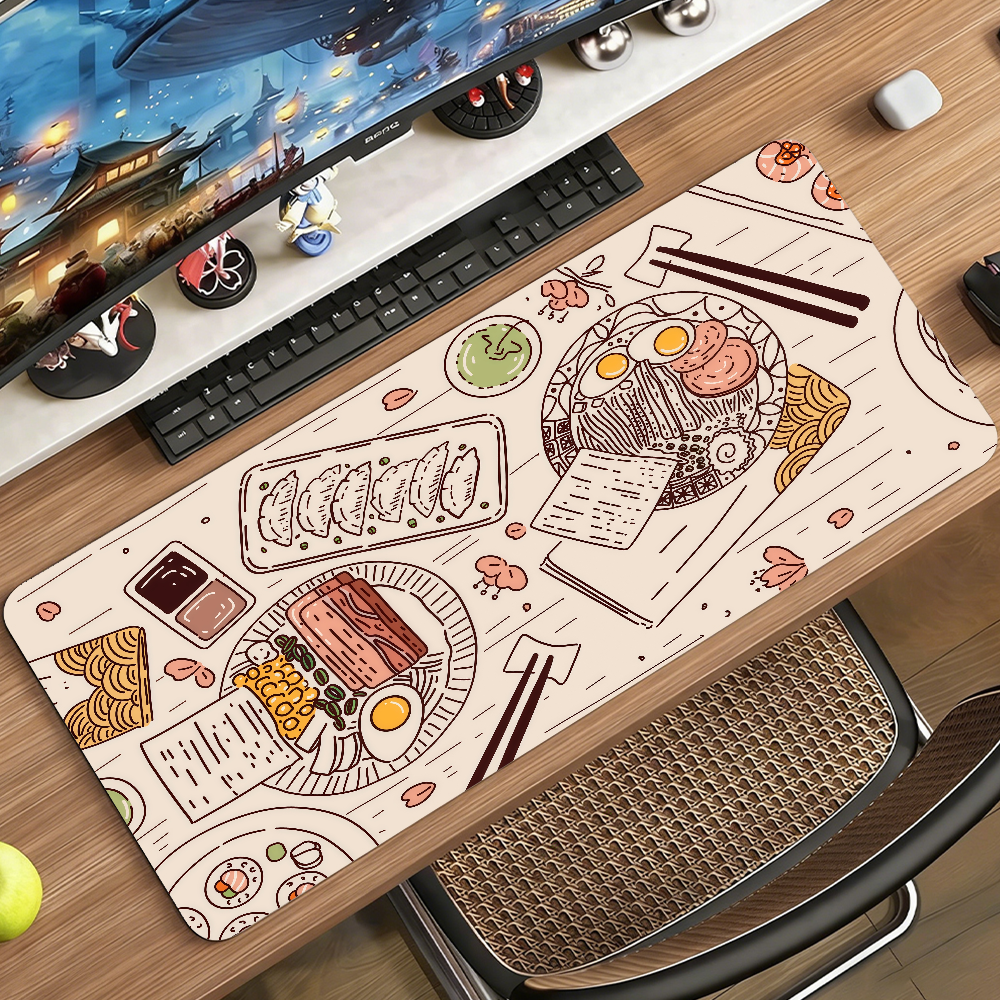 Retro Japanese Ramen Mouse Pad - Retro Gaming Keyboard And Mouse review and price