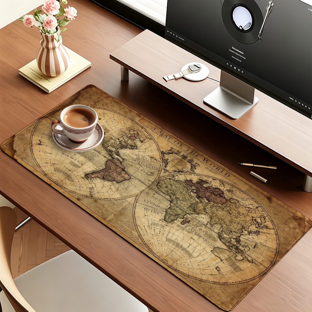 Retro Style World Map Mouse Pa - Retro Gaming Keyboard And Mouse review and price