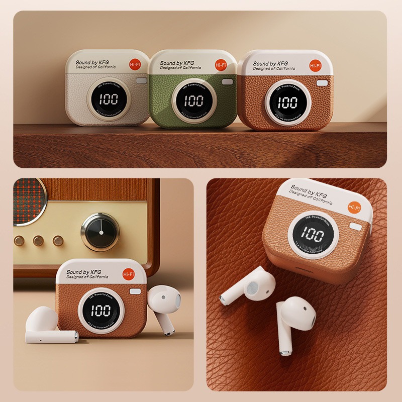 Q86 Retro Camera Wireless Earb - Retro Gaming Case review and price