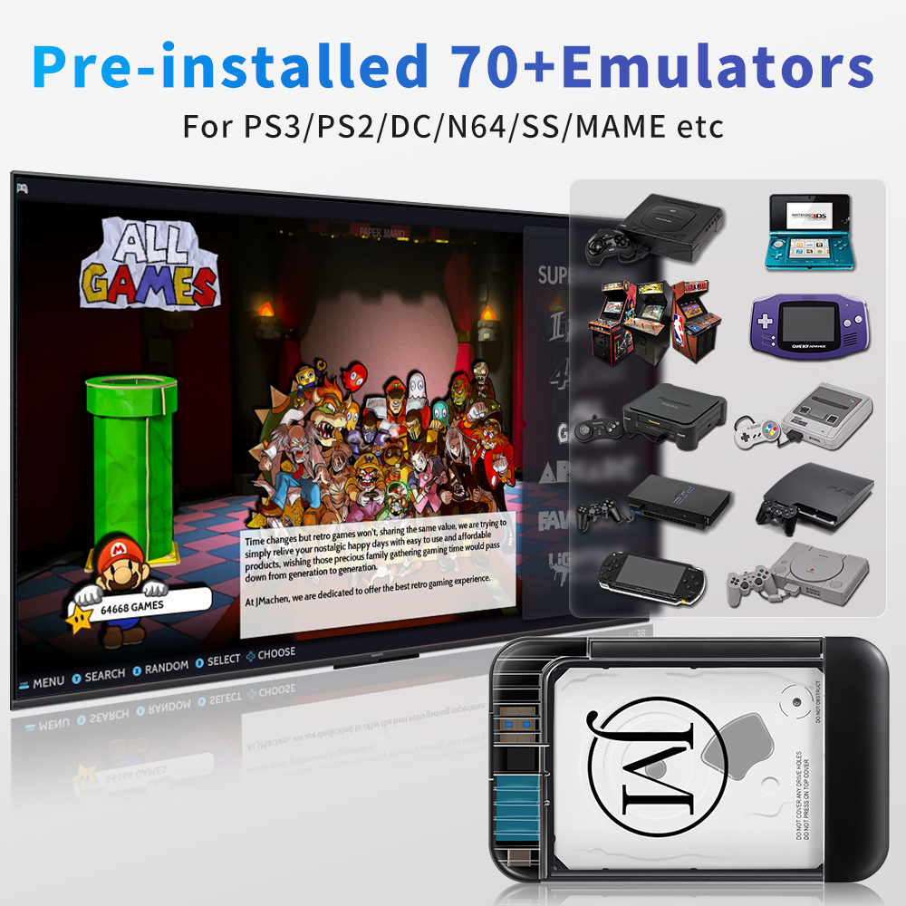RETROBAT Portable 500G Gaming  - Retro Gaming Emulator review and price
