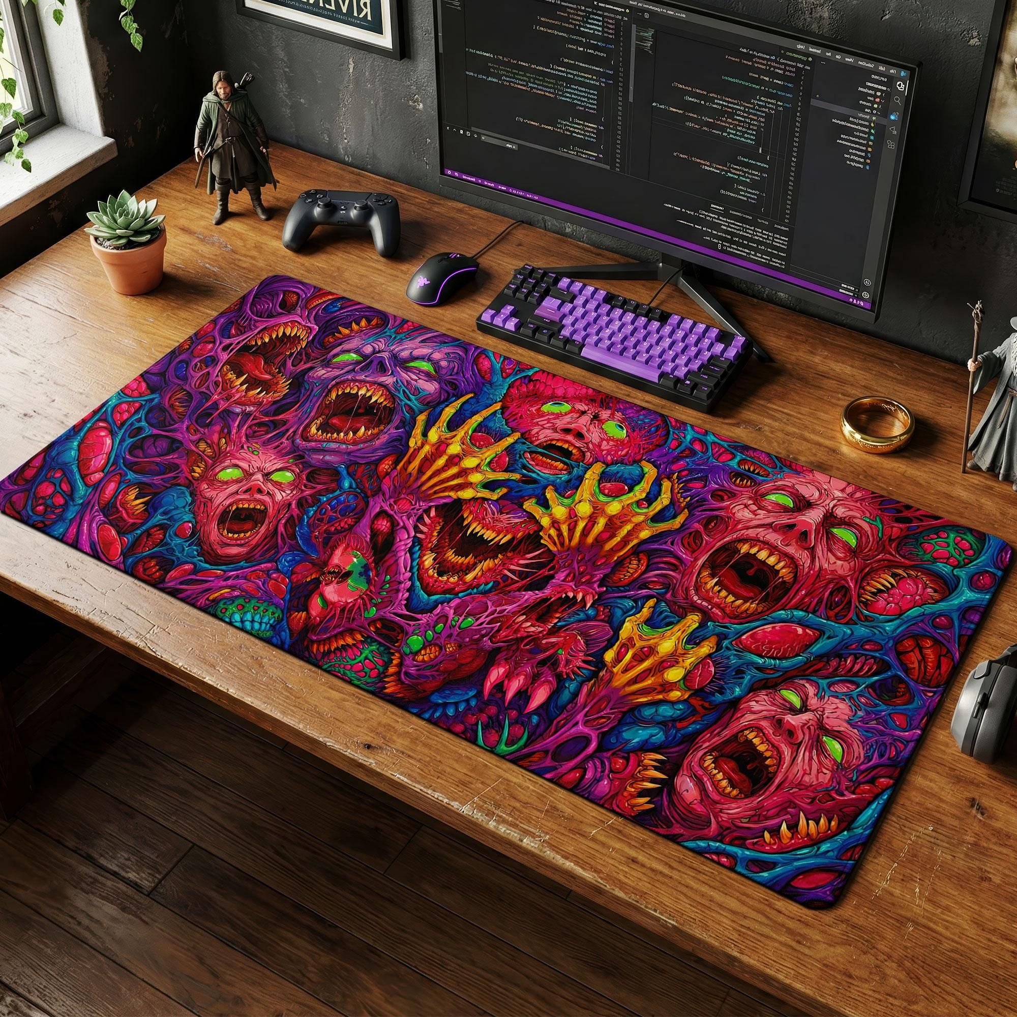 Japan Red Mouse Pad Neon Gore  - Retro Gaming Keyboard And Mouse review and price