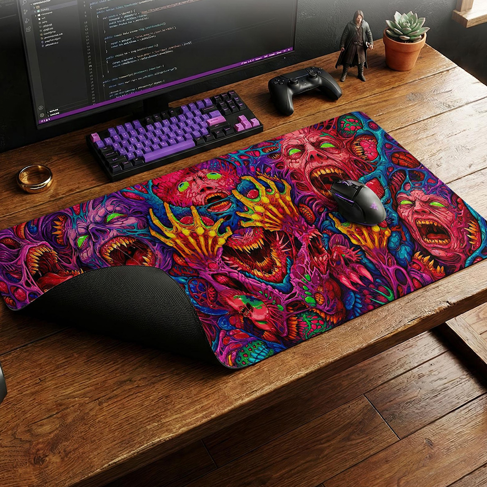 Japan Red Mouse Pad Neon Gore  - Retro Gaming Keyboard And Mouse review and price
