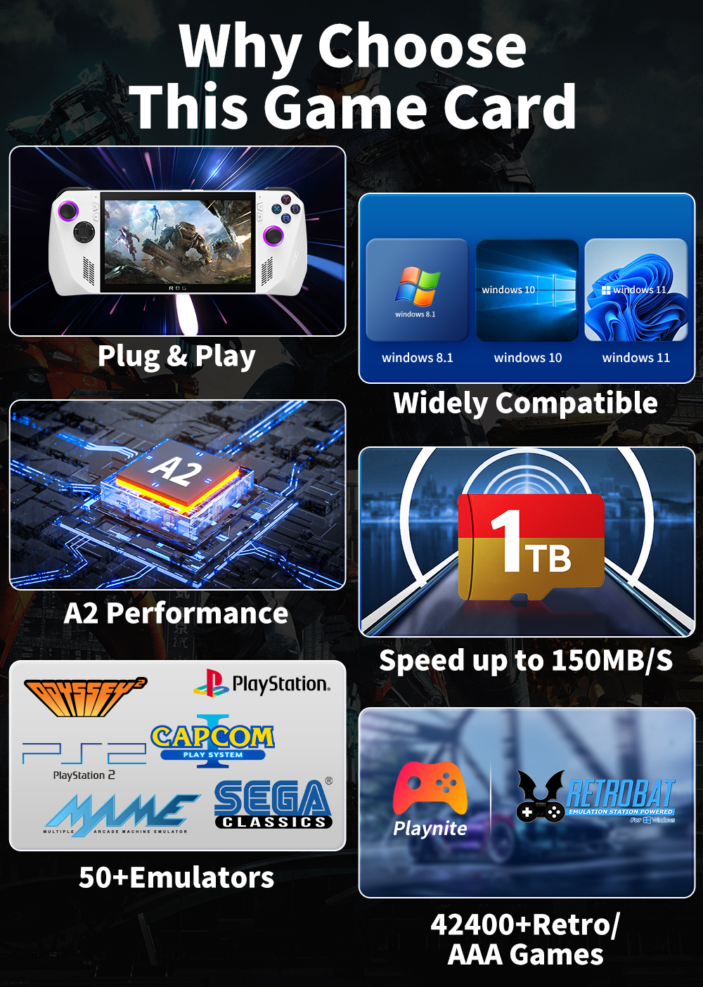 Game TF Card for ROG ALLY/Rog  - Retro Gaming Mini Pc review and price