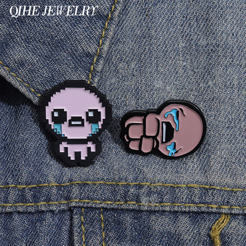 The Binding of Isaac Cry Brooc - Retro Gaming Gif review and price