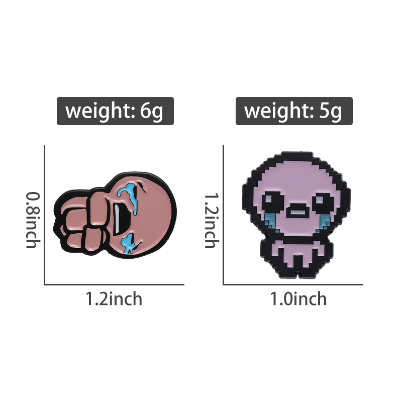 The Binding of Isaac Cry Brooc - Retro Gaming Gif review and price