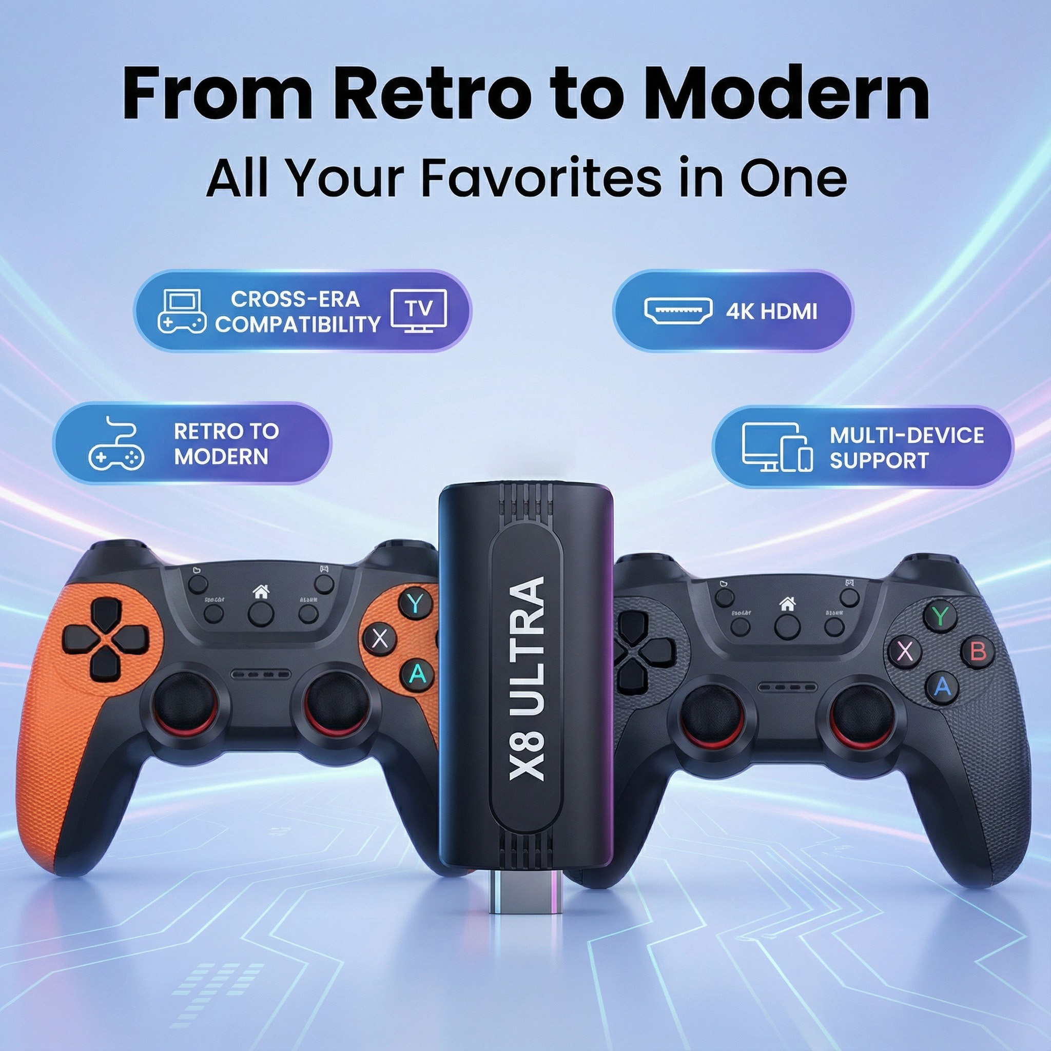 X8 Ultra Wireless Game Stick 1 - Retro Gaming Emulator review and price