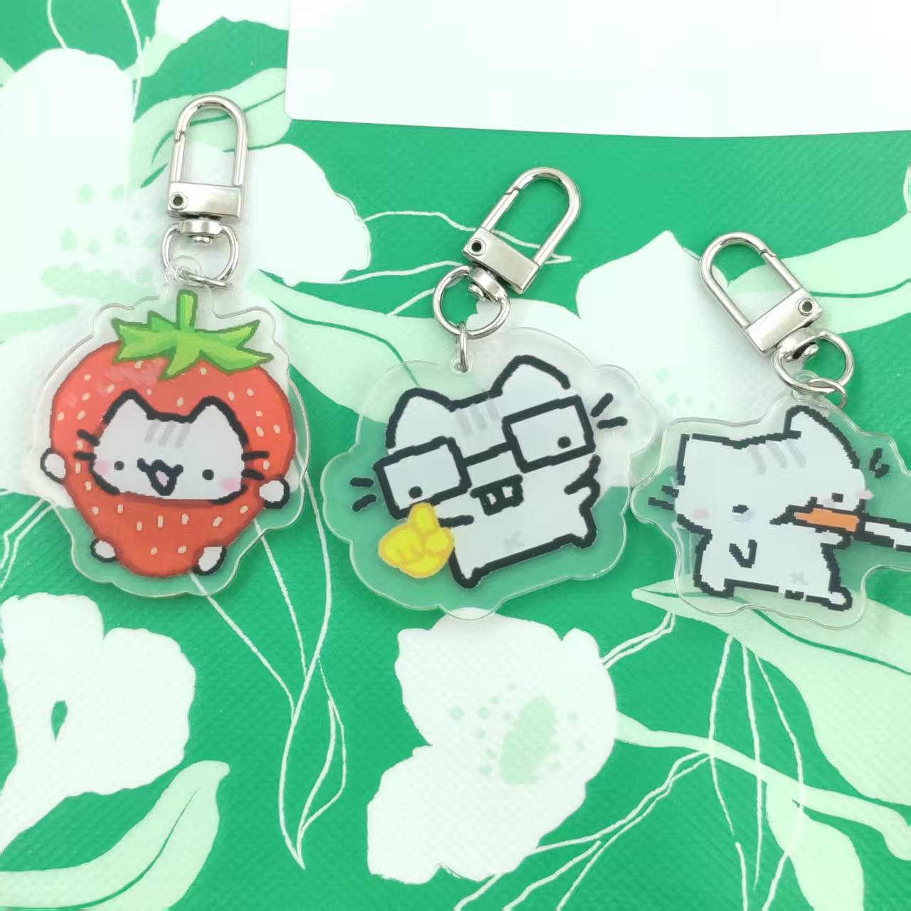 2d Flat Pixel Cat Keychain - G - Retro Gaming Vibe review and price