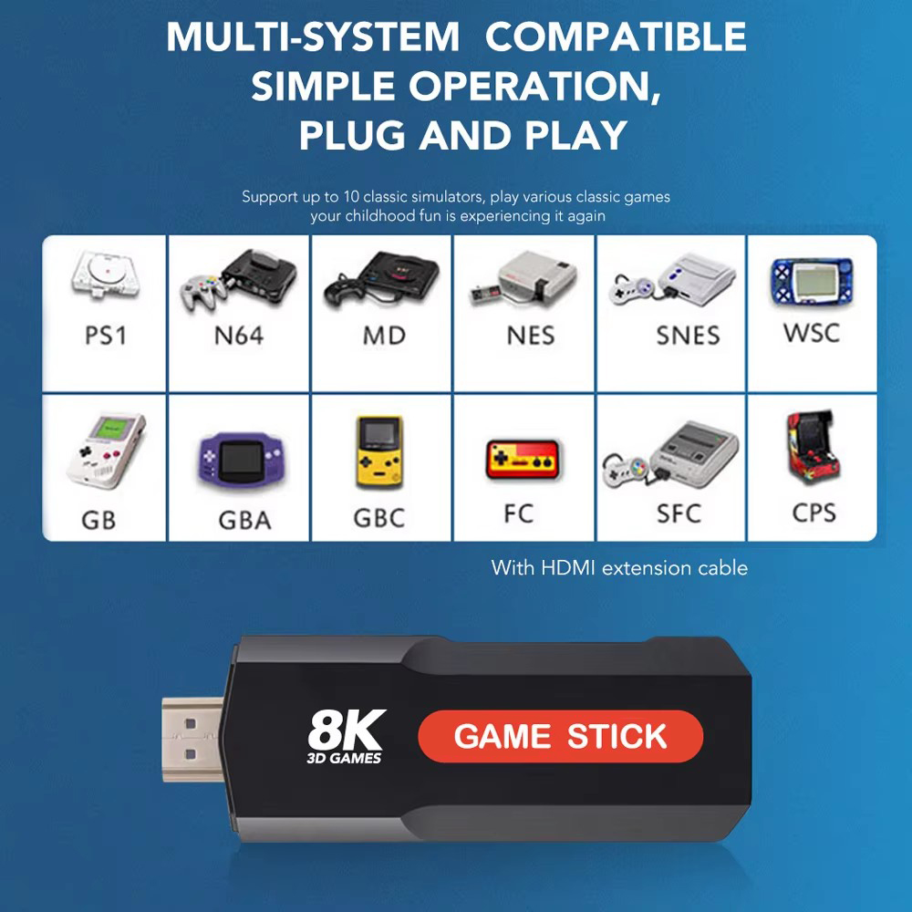 X2 Game Stick HD 4K 8K 3D Cons - Retro Gaming Android review and price