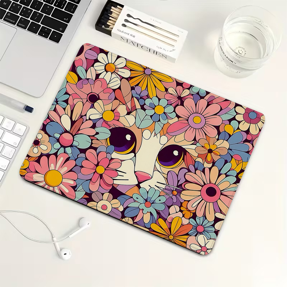 Retro floral cat Small Mouse P - Retro Gaming Keyboard And Mouse review and price