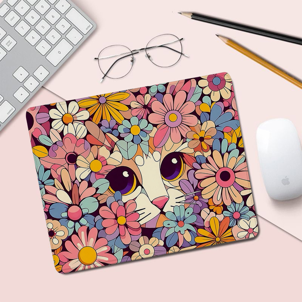 Retro floral cat Small Mouse P - Retro Gaming Keyboard And Mouse review and price