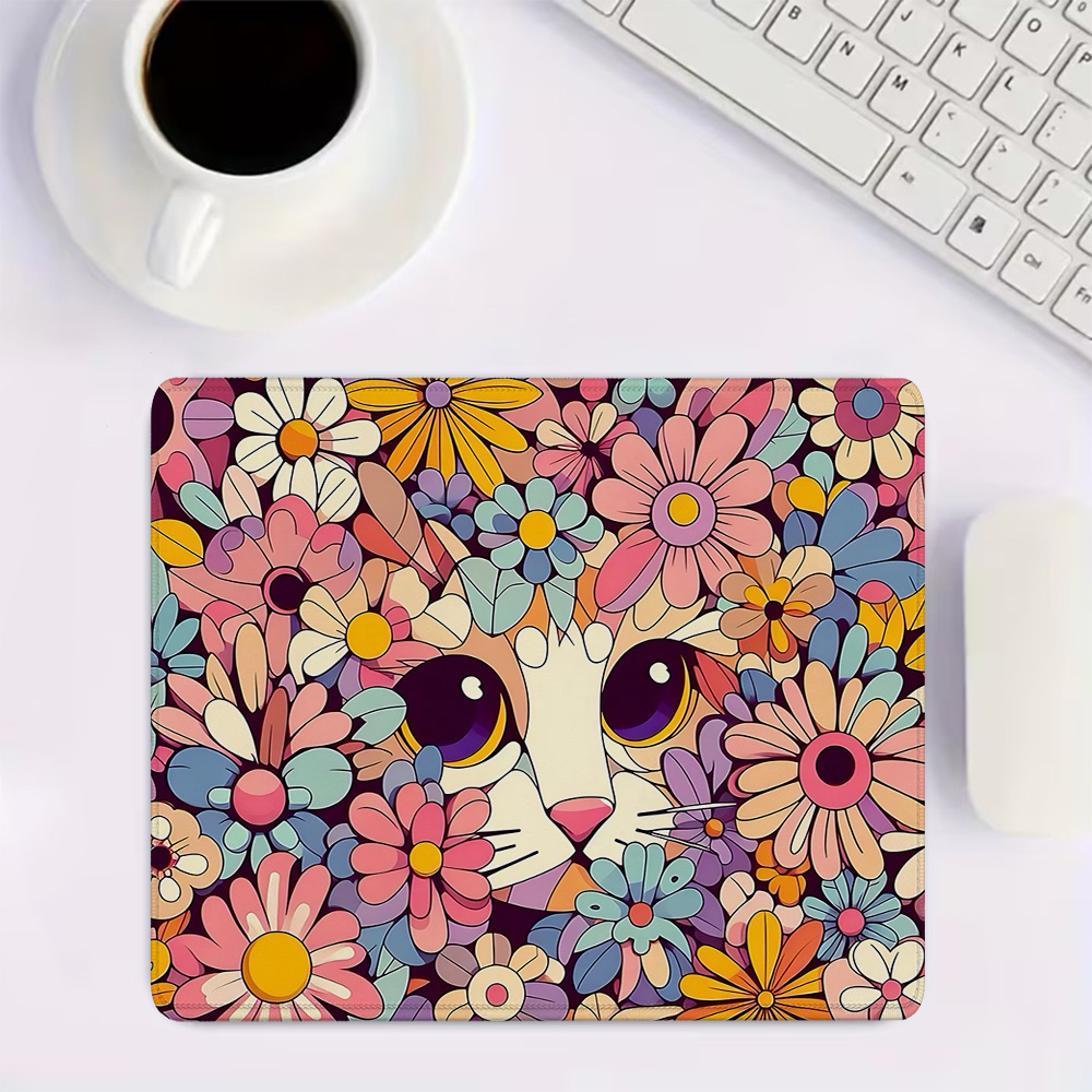 Retro floral cat Small Mouse P - Retro Gaming Keyboard And Mouse review and price