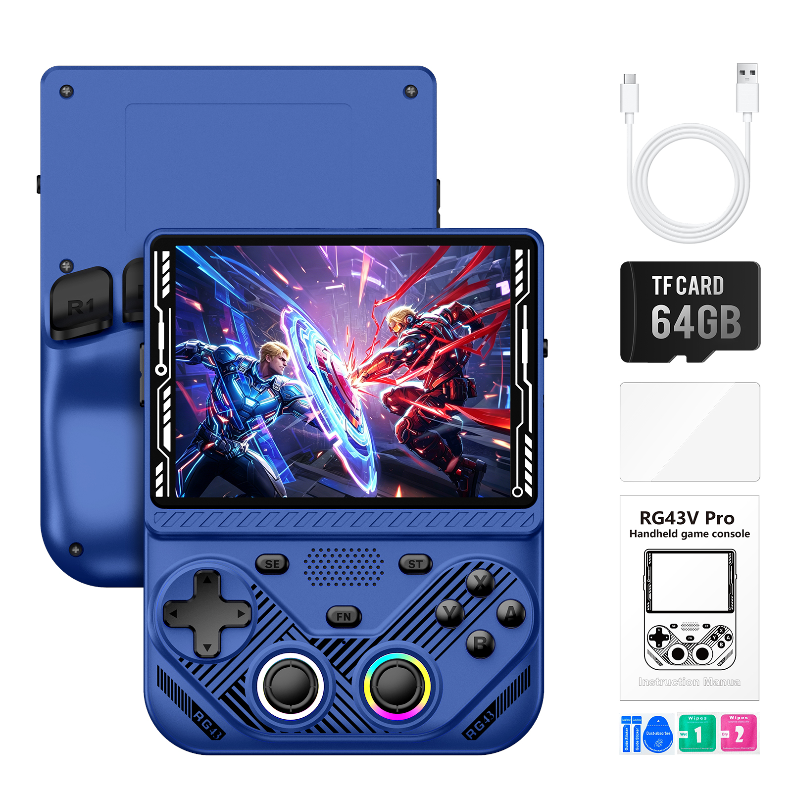 RG43V Pro Potable Retro Handhe - Retro Gaming Emulator review and price